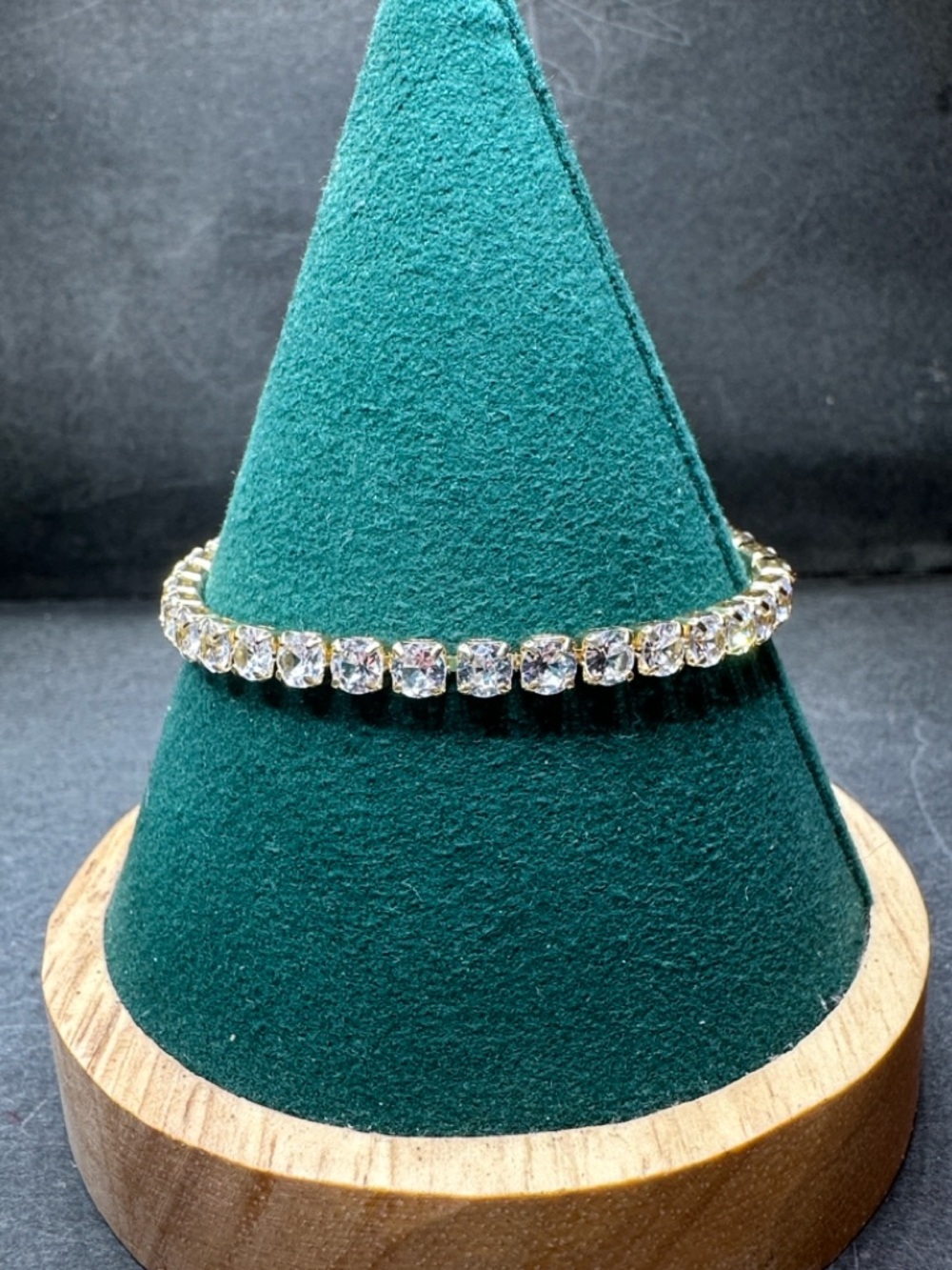 Gold Plated Cubic Zirconia Tennis Slider Bolo Bracelet - Picture 13 of 14